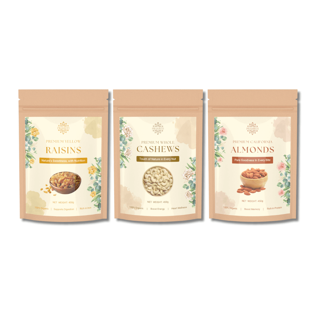 Kids' Energy Bite Pack – Almonds, Cashews & Raisins