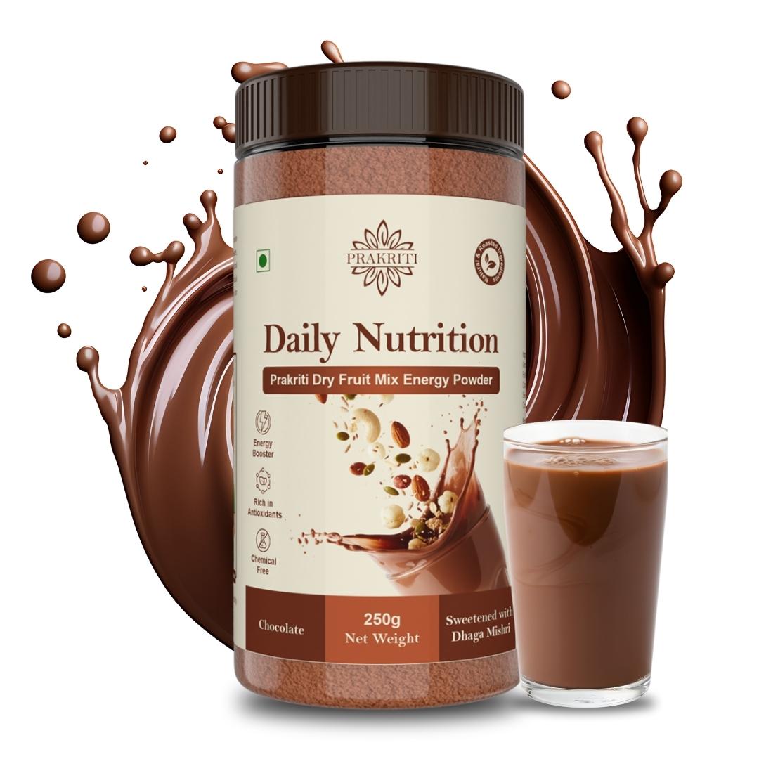 Prakriti Daily Nutrition Energy Powder (Chocolate | Dhaga Mishri)