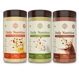 Prakriti Daily Nutrition Combo Pack (3 x 250g) | Kesar, Elaichi & Chocolate-0